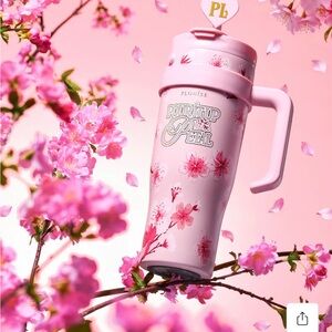 Pink Floral Travel Mug by P.Louise